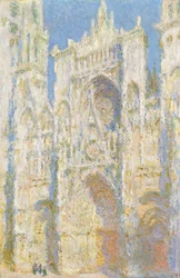 Rouens katedral, vestfacade, sollys